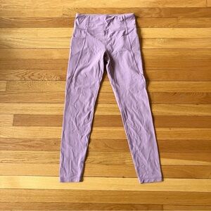 Athleta Girl Purple Workout Sporty Athletic Leggings Media Pocket XL 14